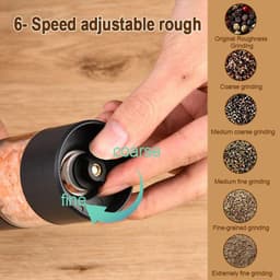 image-Electric Automatic Salt and Pepper Grinder USB Rechargeable Adjustable