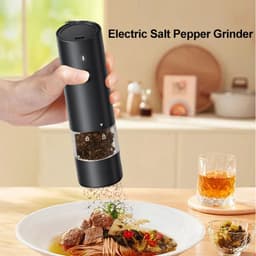 image-Electric Automatic Salt and Pepper Grinder USB Rechargeable Adjustable