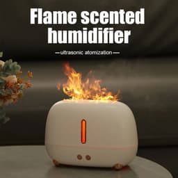 image-Stylish and Compact USB Flame Aromatherapy Machine with Visible Water