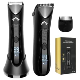 image-Full Body Hair Trimmer With Base Ceramic Steel Cutter Head Body Shaver