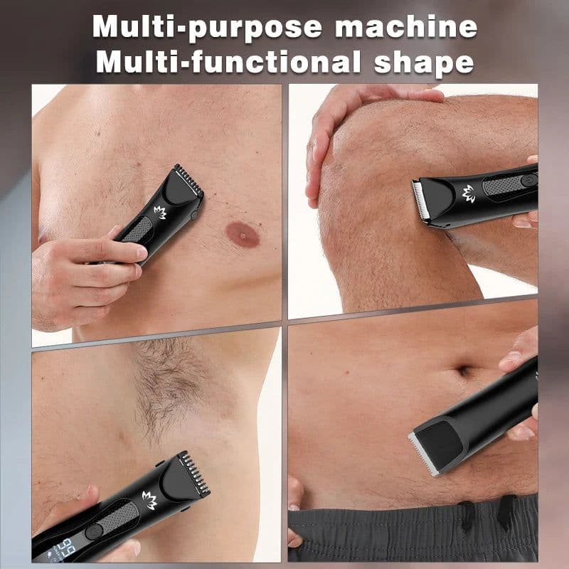 image-Full Body Hair Trimmer With Base Ceramic Steel Cutter Head Body Shaver