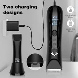 image-Full Body Hair Trimmer With Base Ceramic Steel Cutter Head Body Shaver