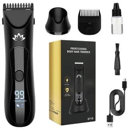 image-Full Body Hair Trimmer With Base Ceramic Steel Cutter Head Body Shaver