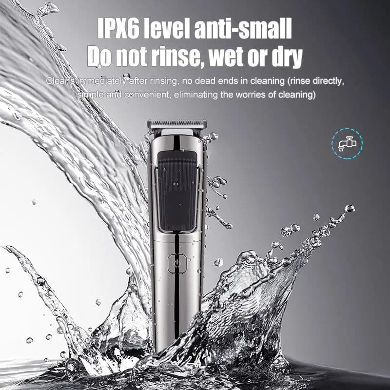 image-Mens IPX6 Waterproof Body Electric Shaver Beard Trimmer Nose Hair