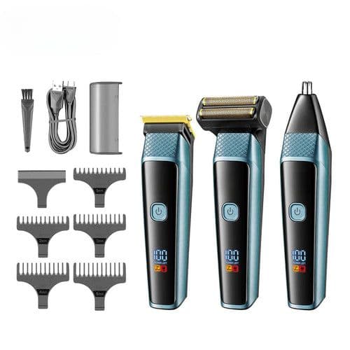 image-Electric 3 in 1 Hair Clipper Barber Shaver Men Rechargeable Dual Knife