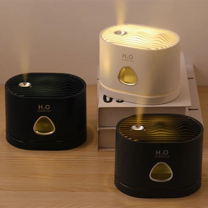 image-USB Rechargeable Humidifier Air Purifier with LED Light for Home