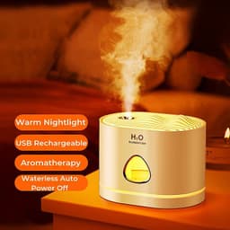 image-USB Rechargeable Humidifier Air Purifier with LED Light for Home