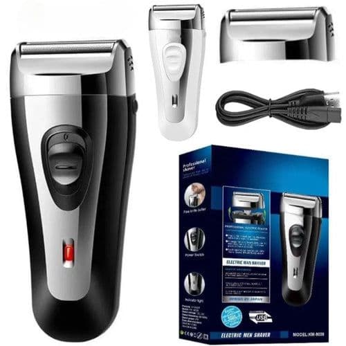 image-Powerful Rechargeable Shaver for Men Foil Electric Shaver Beard Head