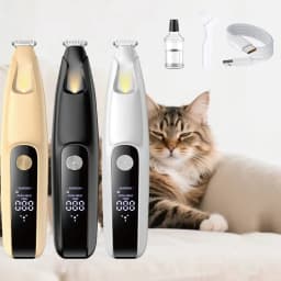 image-Convenient LED Dog Paw Trimmer LCD Display Fully Waterproof Cats Foot