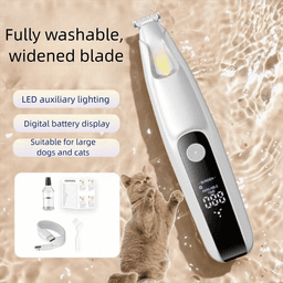 image-Convenient LED Dog Paw Trimmer LCD Display Fully Waterproof Cats Foot