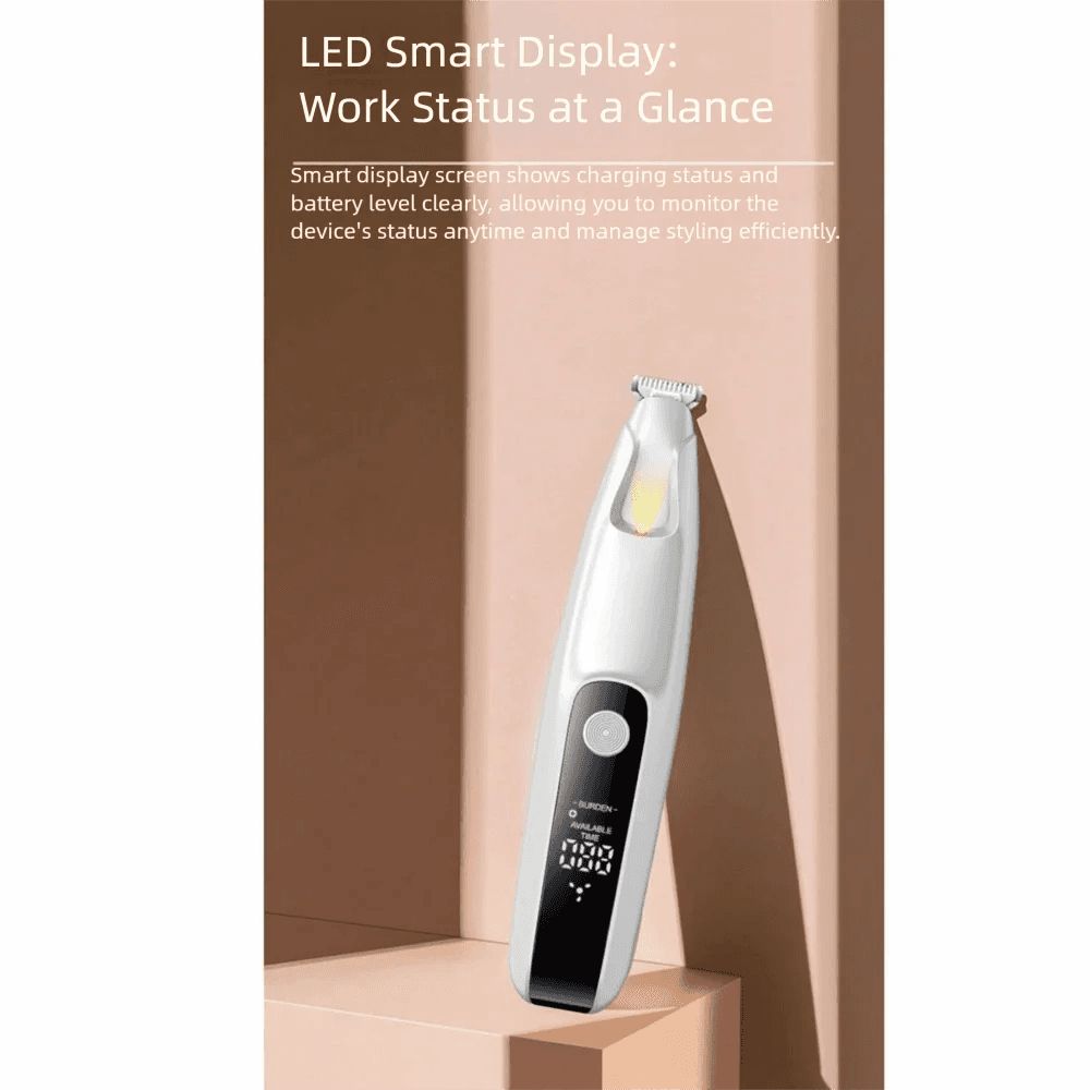 image-Convenient LED Dog Paw Trimmer LCD Display Fully Waterproof Cats Foot