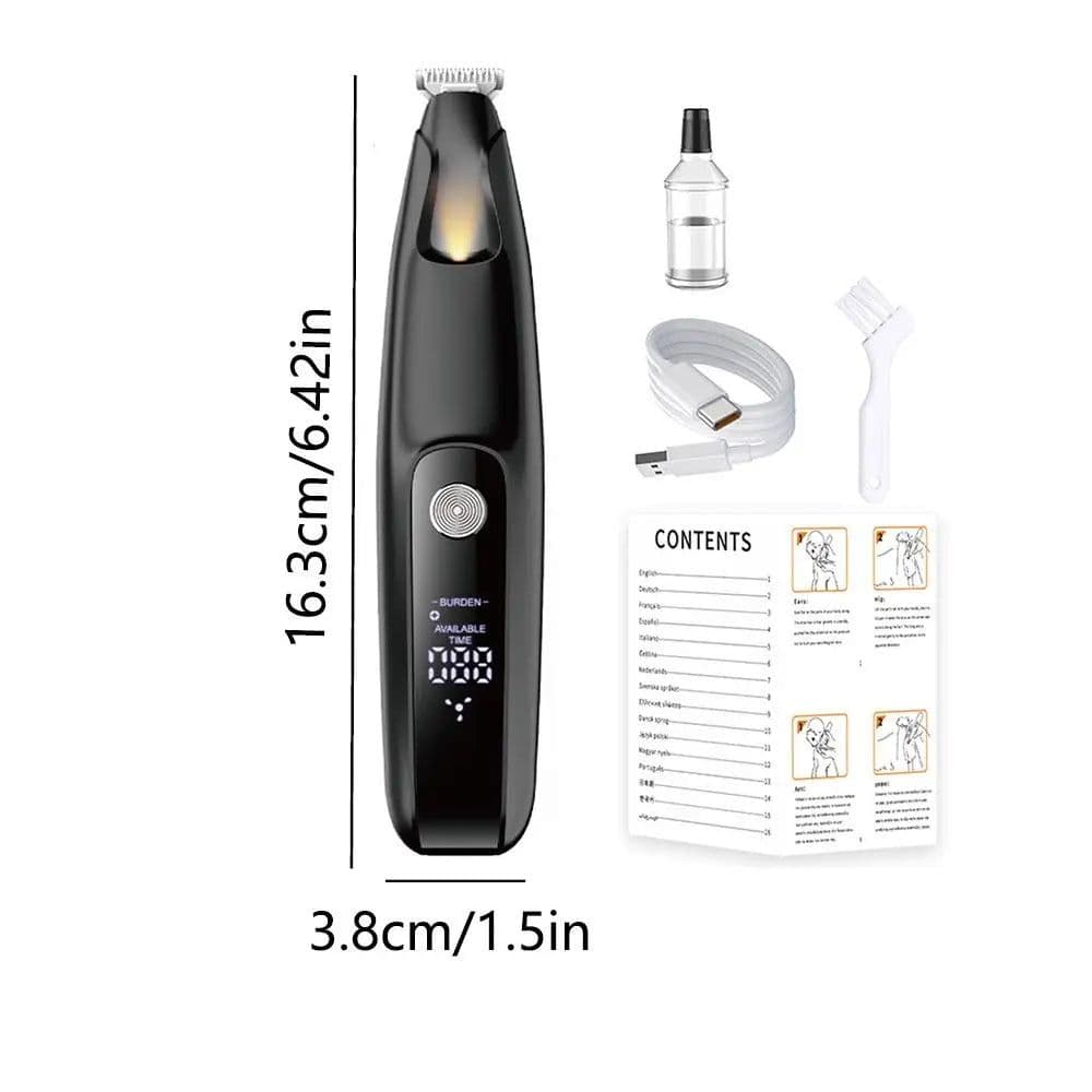 image-Convenient LED Dog Paw Trimmer LCD Display Fully Waterproof Cats Foot