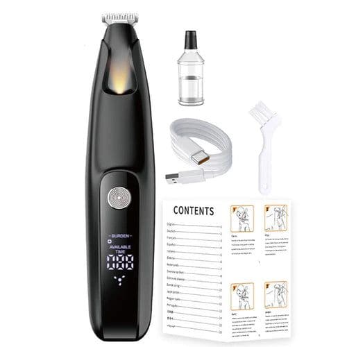 image-Convenient LED Dog Paw Trimmer LCD Display Fully Waterproof Cats Foot