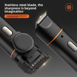 image-Type-C Charging Base IPX6 8500 RPM 1200mAh Men's Hair Clipper Kit,