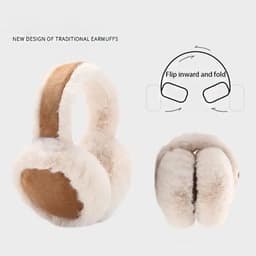 image-Plush Earmuffs Soft Ear Cap Thicken Foldable Ear Cover Folding Keep