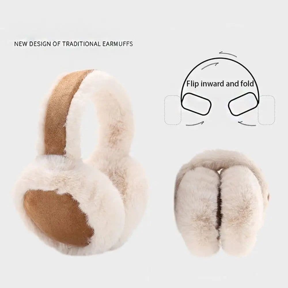image-Plush Earmuffs Soft Ear Cap Thicken Foldable Ear Cover Folding Keep