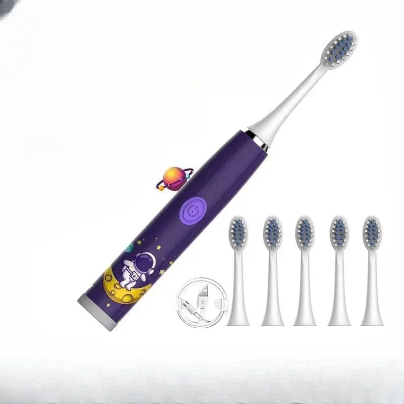 image-Kids Sonic Electric Toothbrush Colorful Cartoon For Kids Ultrasonic