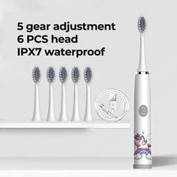 image-Kids Sonic Electric Toothbrush Colorful Cartoon For Kids Ultrasonic