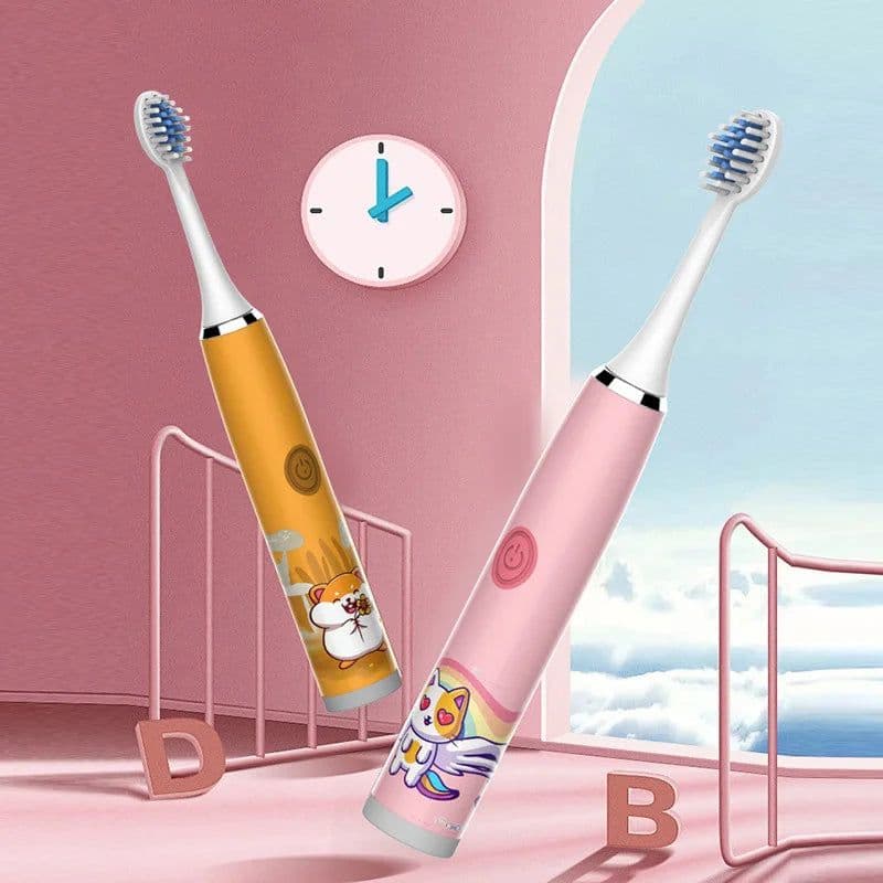 image-Kids Sonic Electric Toothbrush Colorful Cartoon For Kids Ultrasonic