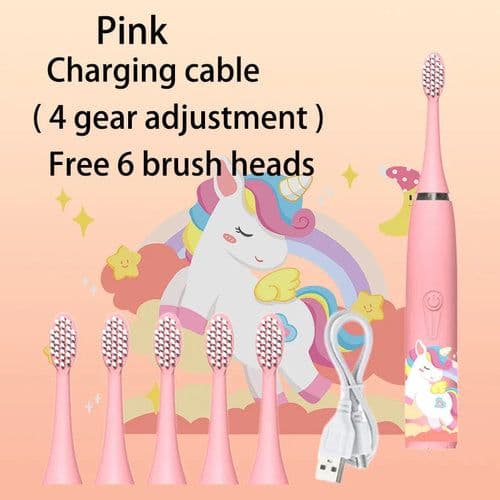 image-Kids Sonic Electric Toothbrush Colorful Cartoon For Kids Ultrasonic