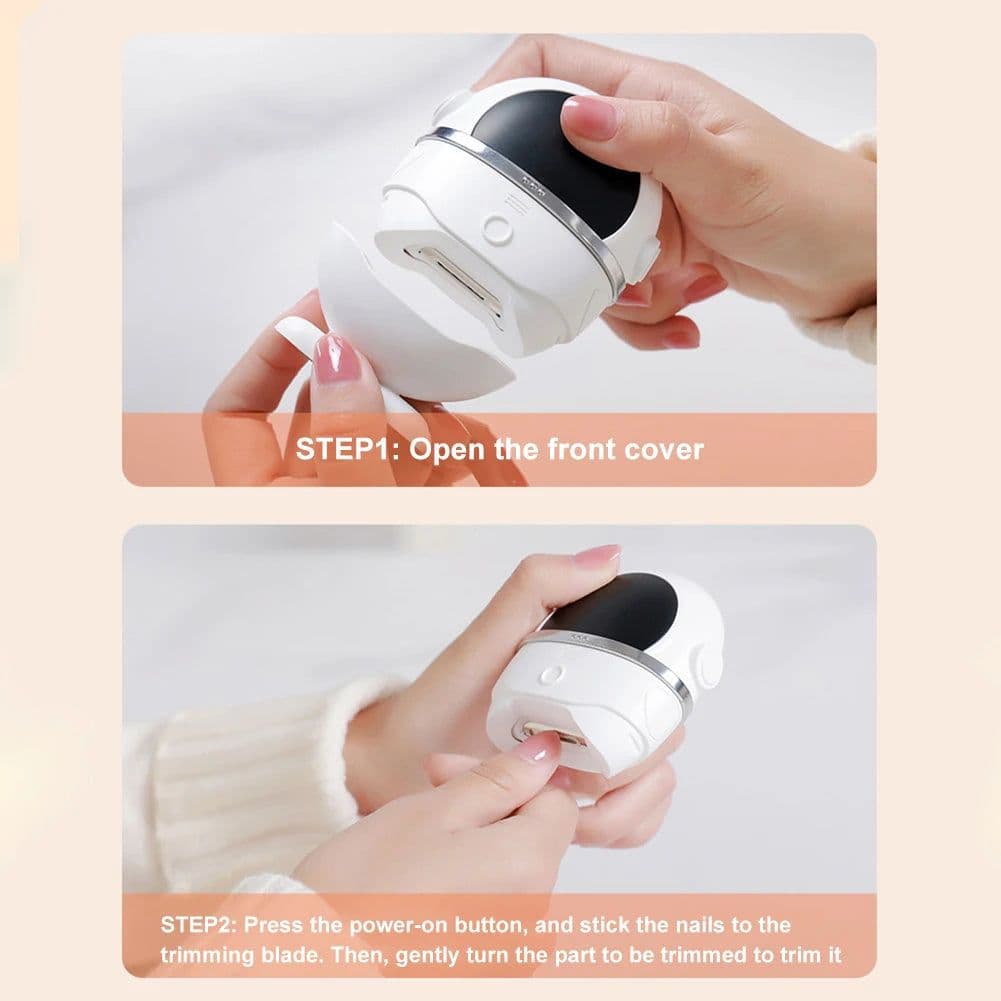 image-Electric Nail Clipper Safe Automatic Fingernail Clipper Portable Nail