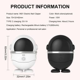 image-Electric Nail Clipper Safe Automatic Fingernail Clipper Portable Nail