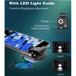 image-200X Phone Microscope with CPL Lens/LED Light/Universal Clip for