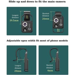 image-200X Phone Microscope with CPL Lens/LED Light/Universal Clip for