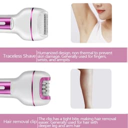 image-3 in 1 Rechargeable Women Epilator for Face Body Electric Shaver