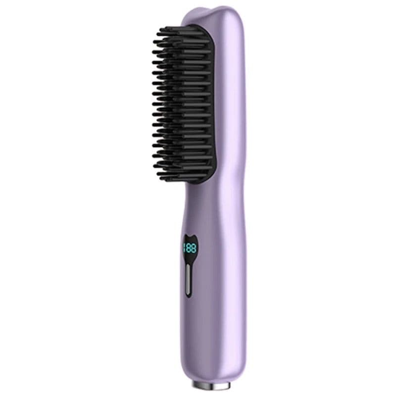image-Cordless Hair Straightener Brush Hair Straightener Comb Mini Portable