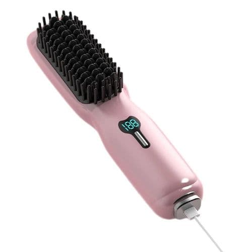 image-Cordless Hair Straightener Brush Hair Straightener Comb Mini Portable