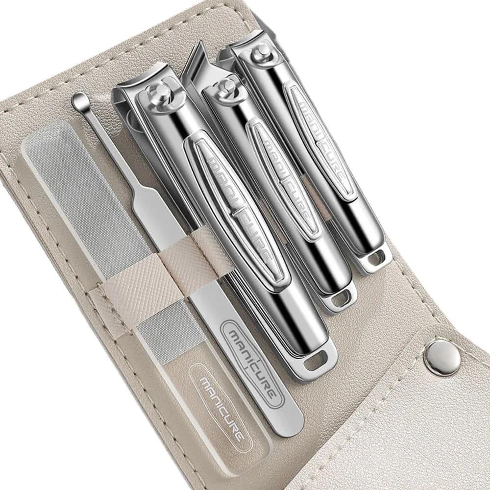 image-5pcs/pack Nail Clipper Kit Stainless Steel Nail Nippers Earpick Ear