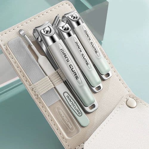 image-5pcs/pack Nail Clipper Kit Stainless Steel Nail Nippers Earpick Ear