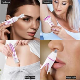 image-4 in1 Electric Lady Shaver Razors for Shaving Set Painless Hair Face