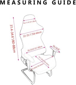 image-Gaming Chair Covers Computer Desk Chair Slipcover Office Game