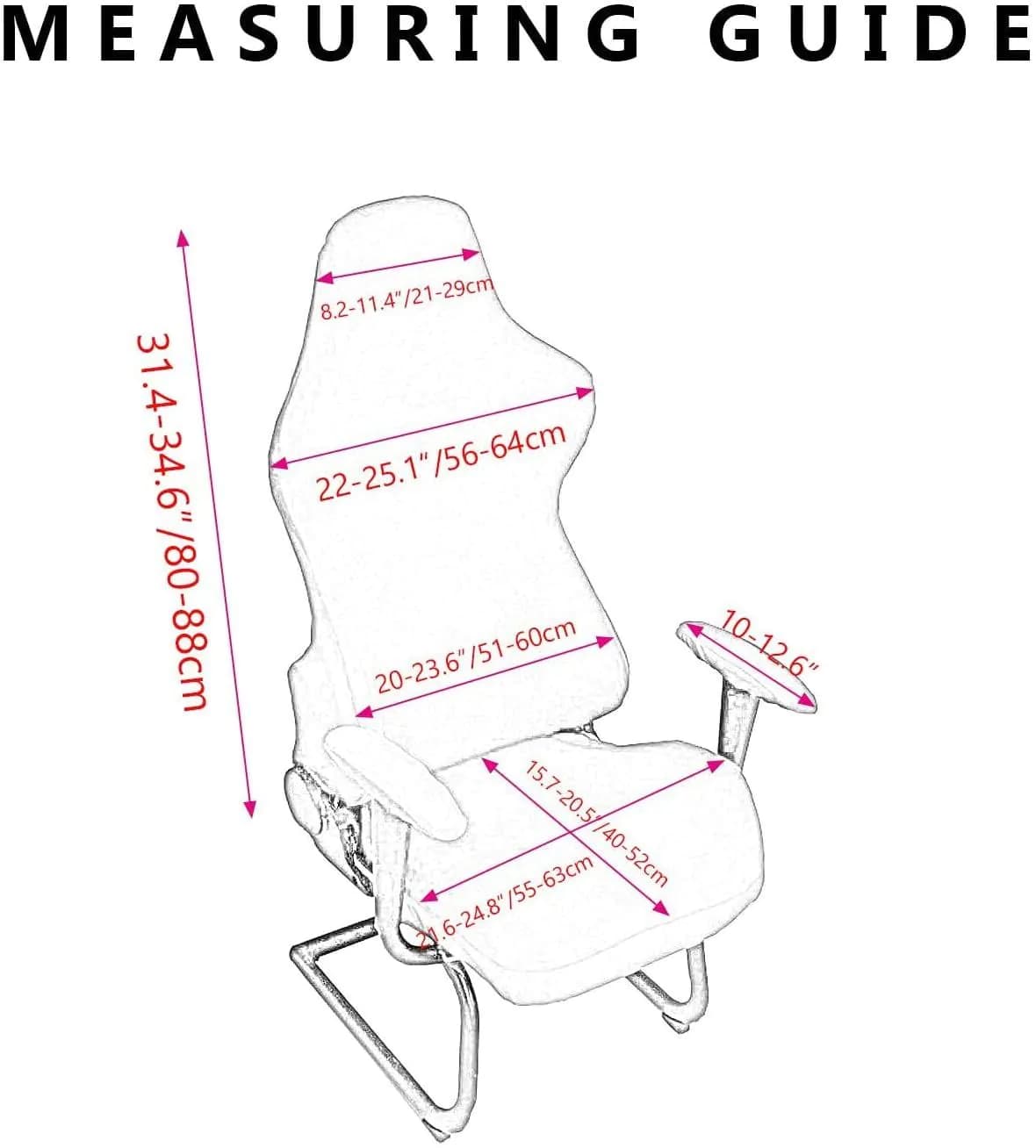 image-Gaming Chair Covers Computer Desk Chair Slipcover Office Game