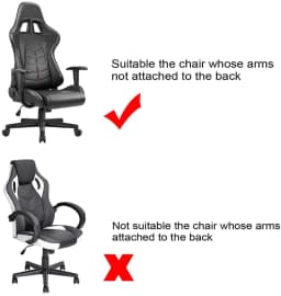 image-Gaming Chair Covers Computer Desk Chair Slipcover Office Game