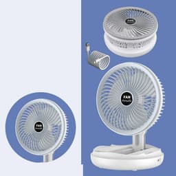 image-4 Speed Adjustable USB Charging Foldable Table Fan