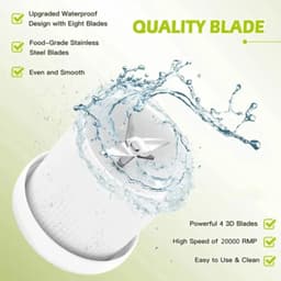 image-Portable Electric Juicer Cup Handheld 6-blade USB Rechargeable