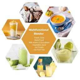 image-Portable Electric Juicer Cup Handheld 6-blade USB Rechargeable