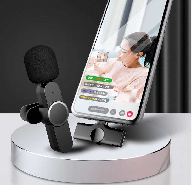 image-Wireless Lavalier Microphone Lapel Clip For Android Phone
