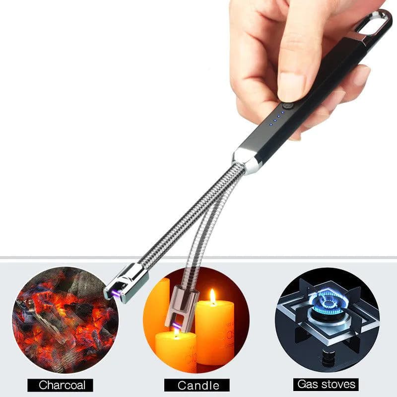 image-Aluminum-Zinc Alloy USB Windproof Arc Lighter