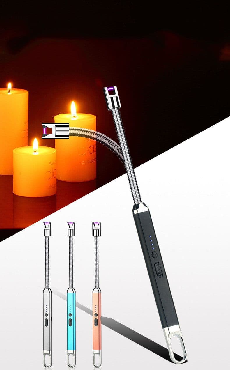 image-Aluminum-Zinc Alloy USB Windproof Arc Lighter