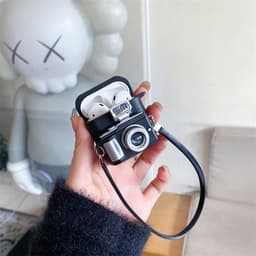 image-Protective Retro Camera Wireless Bluetooth Headset Case