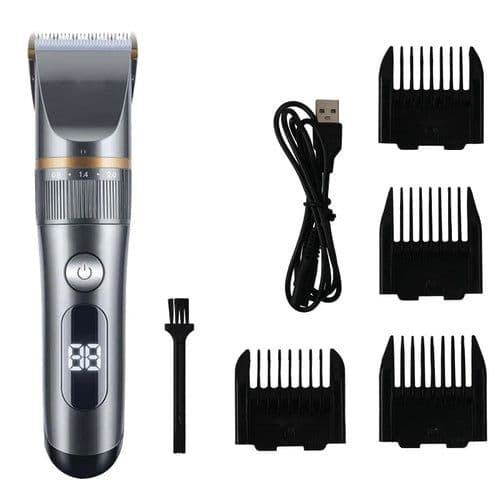 image-Professional Cat Dog Hair Clipper All Metal Rechargeable Pet Trimmer