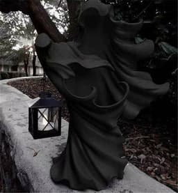 image-Faceless Ghost Sculpture Halloween Ghoul Resin Sculpture Decoration