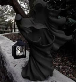 image-Faceless Ghost Sculpture Halloween Ghoul Resin Sculpture Decoration