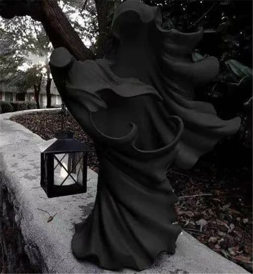 image-Faceless Ghost Sculpture Halloween Ghoul Resin Sculpture Decoration