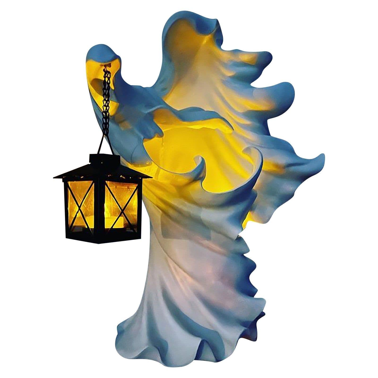 image-Faceless Ghost Sculpture Halloween Ghoul Resin Sculpture Decoration