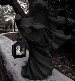 image-Faceless Ghost Sculpture Halloween Ghoul Resin Sculpture Decoration